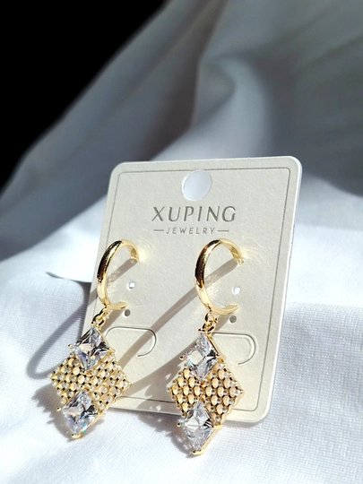 Серьги для девочек и женщин, Xuping — 1001PRT-XUPINGB-ЛИМОН
