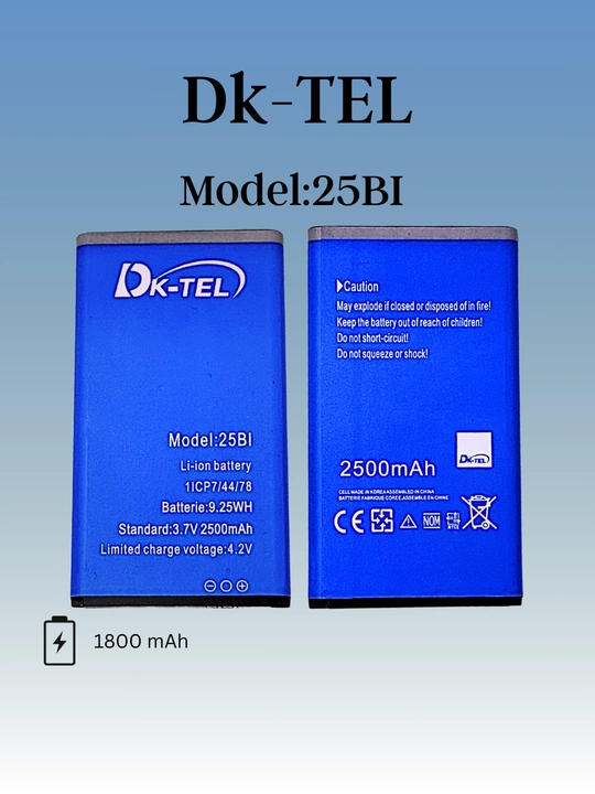 Аккумулятор Bl25 для кнопочных телефонов Dk-Tel и SICCOO: BL25BI - 1800 mAh