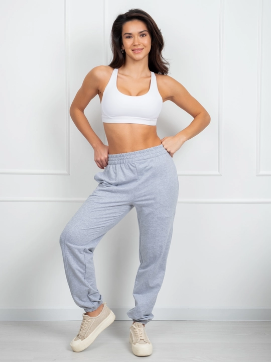 Ayollar sport shimlari, klassik joggerlar, keng oversize shim, rezinkali triko