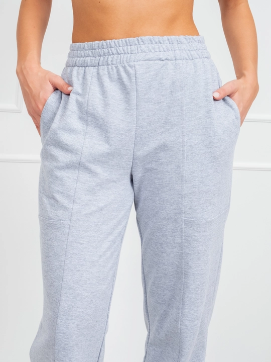 Ayollar sport shimlari, klassik joggerlar, keng oversize shim, rezinkali triko