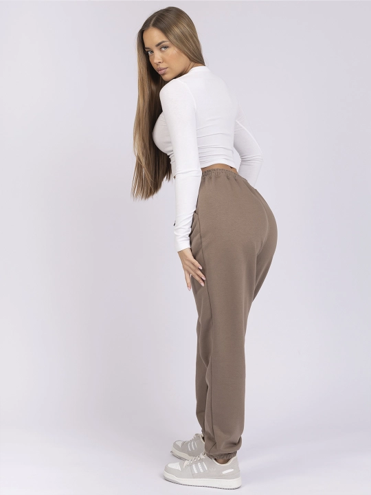 Ayollar sport shimlari, klassik joggerlar, keng oversize shim, rezinkali triko