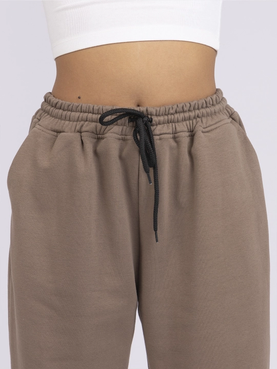 Ayollar sport shimlari, klassik joggerlar, keng oversize shim, rezinkali triko