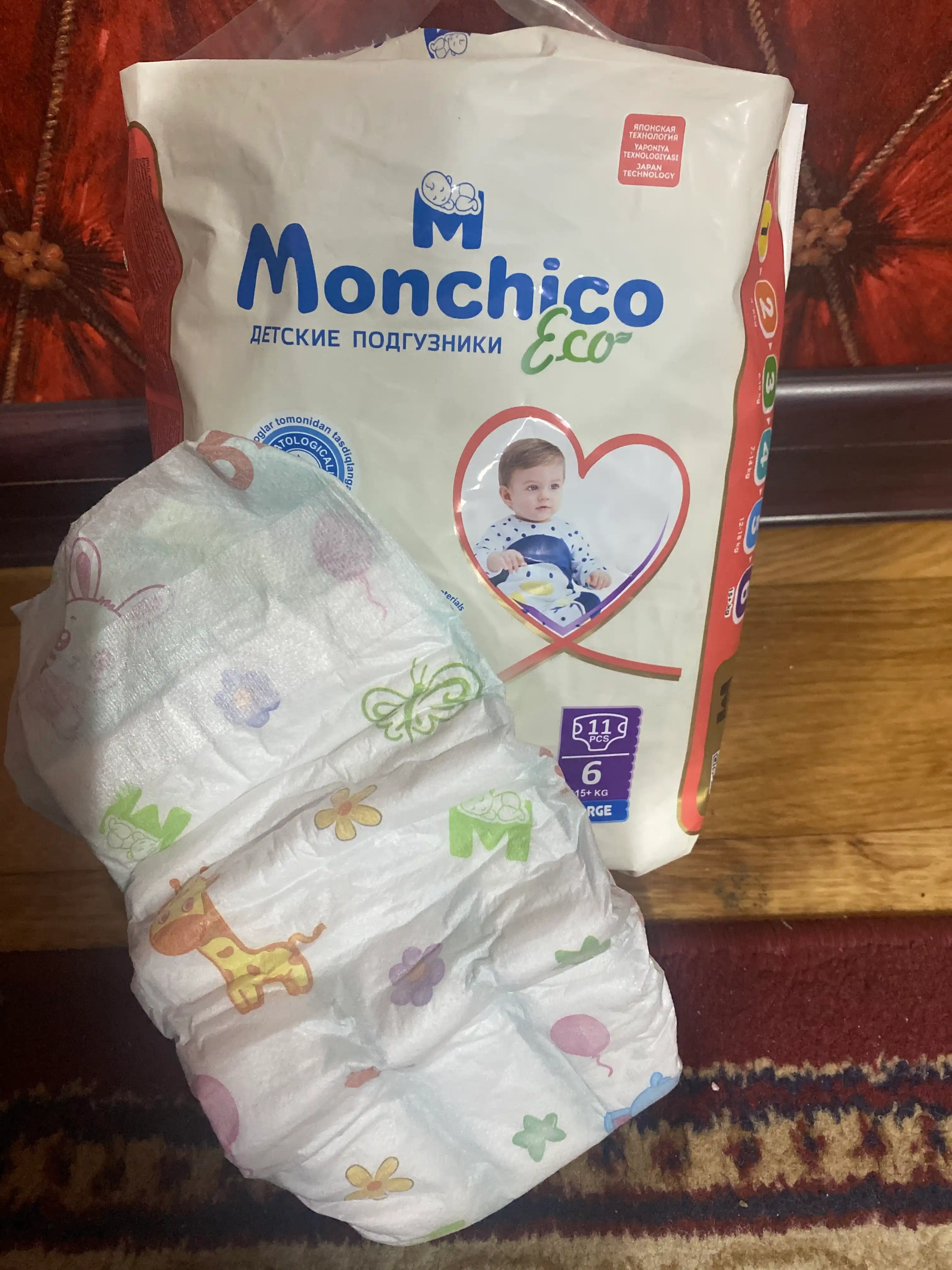 Monchico Eco+, o'lchami 6, 15-20 kg, 11 dona
