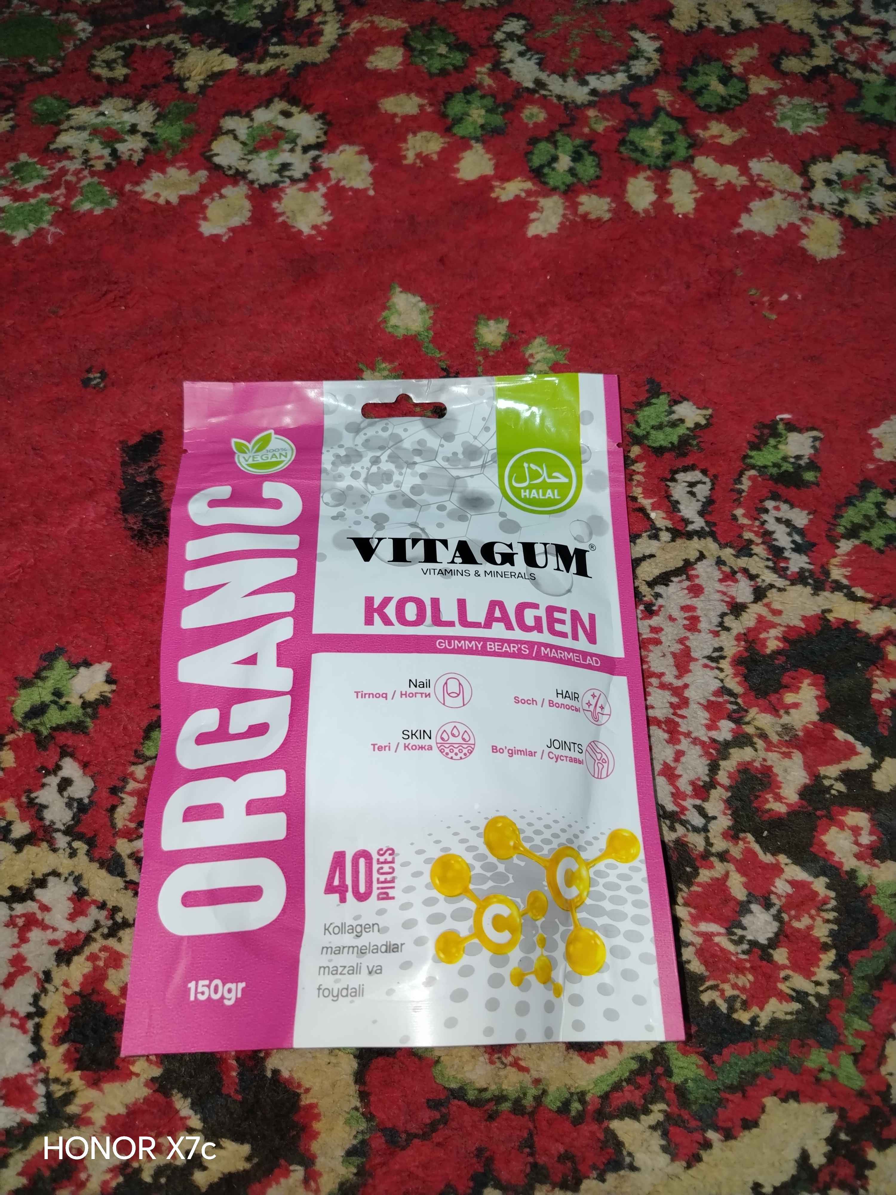 Vitagum Organic Kollagen, marmelad Halol