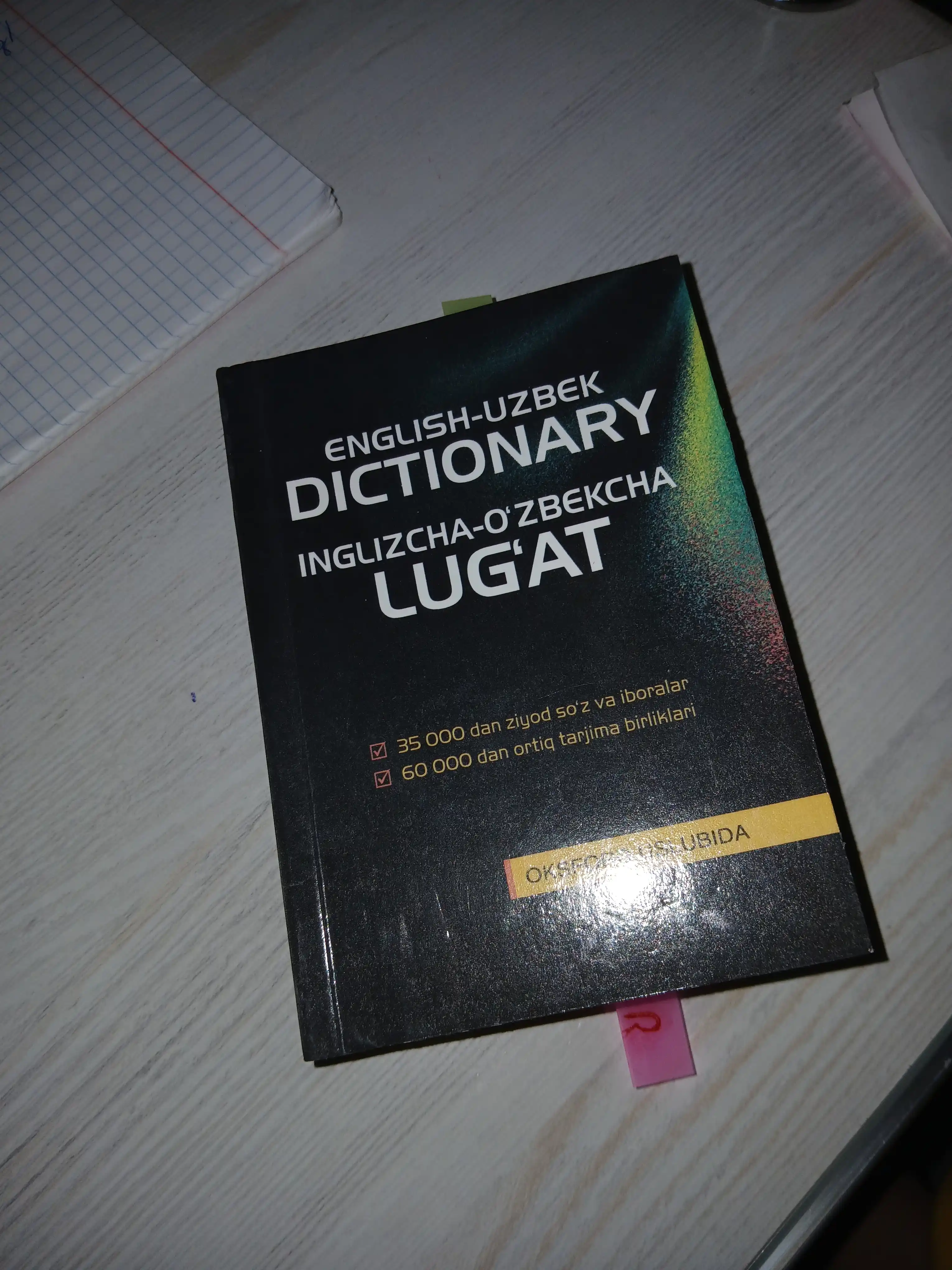 O'zbekcha, ruscha, inglizcha, turkcha lug'at