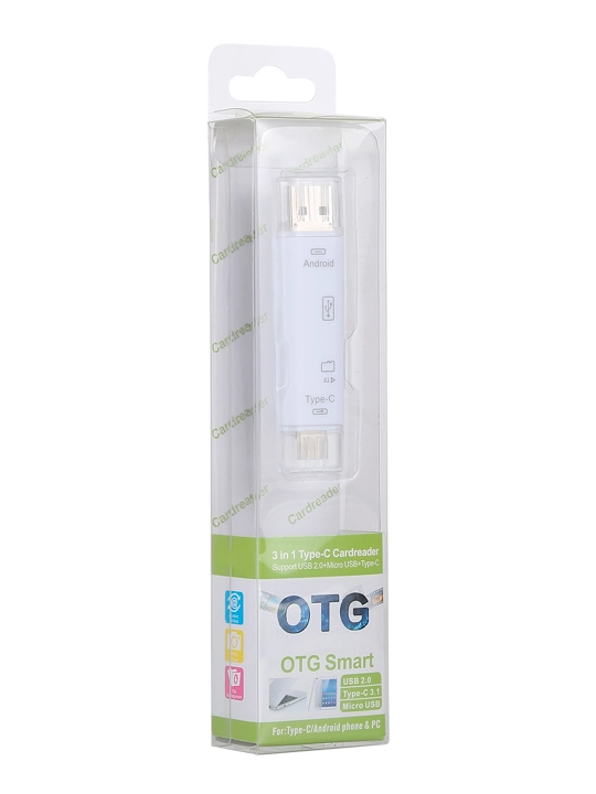 Kartrider ko‘p funksiyali 5 ta birda, USB, Type-C, Micro USB, SD va TF kartalar uchun