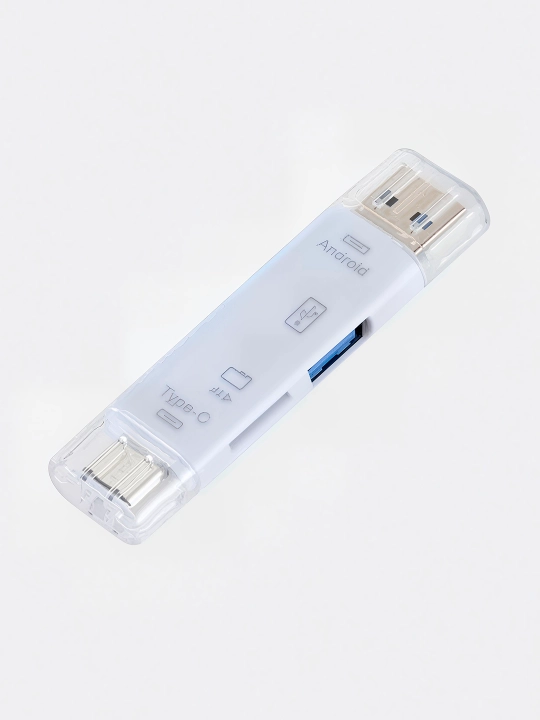 Kartrider ko‘p funksiyali 5 ta birda, USB, Type-C, Micro USB, SD va TF kartalar uchun