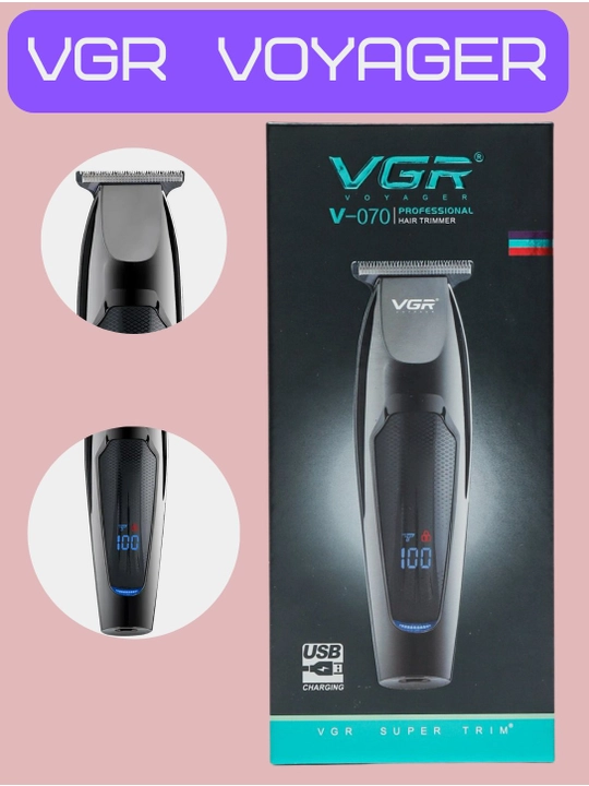VGR v-070 simsiz trimmer, soqol olish va kesish mashinasi