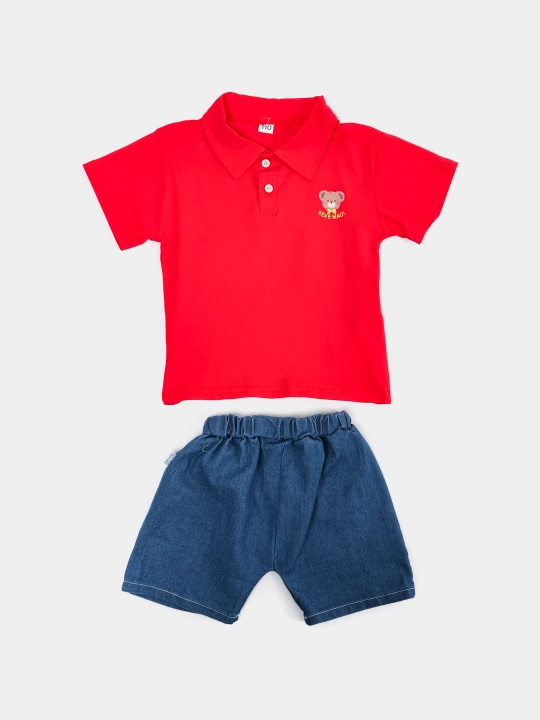 Bolalar ucun yozgi sport kiyim to'plami, 2 qisimli, futbolka + shortik, KIYIM-STORE