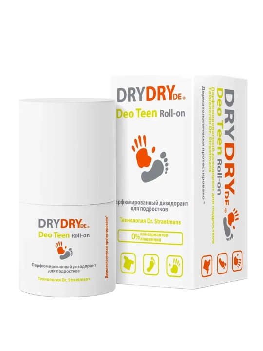 Parfyumlangan dezodorant Dry Dry de Deo Teen Roll-on, o'smirlar uchun