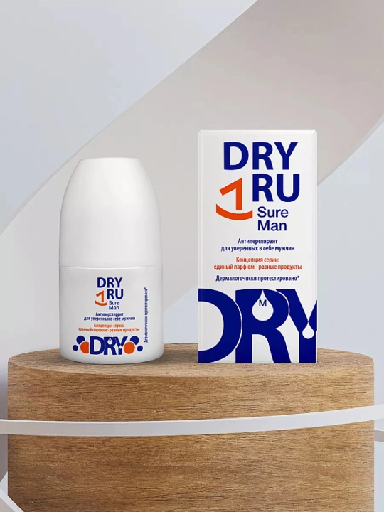 Antiperspirant Dry RU Sure Man, ter va hidga qarshi, 50 ml