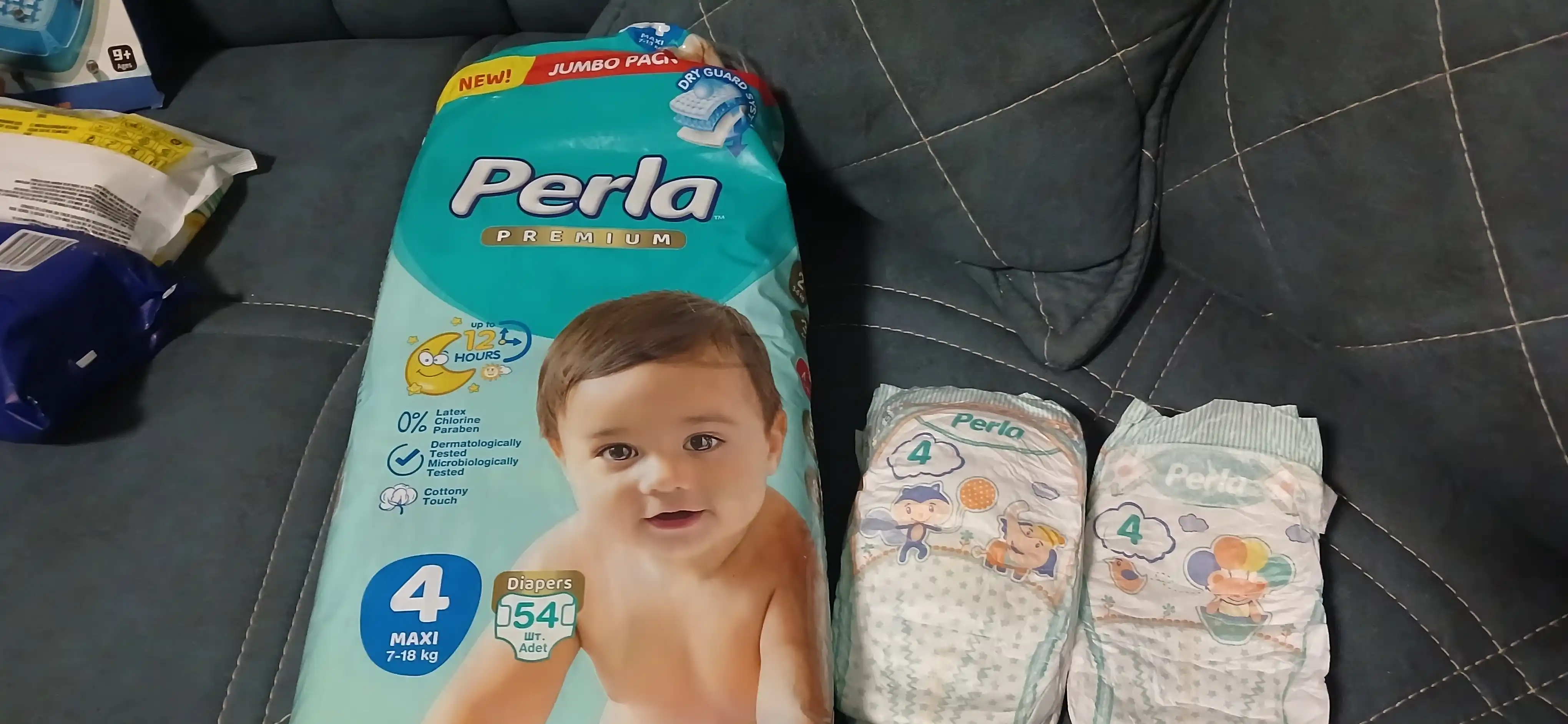 Подгузники Perla Premium №4, 7-18 кг, 54 шт