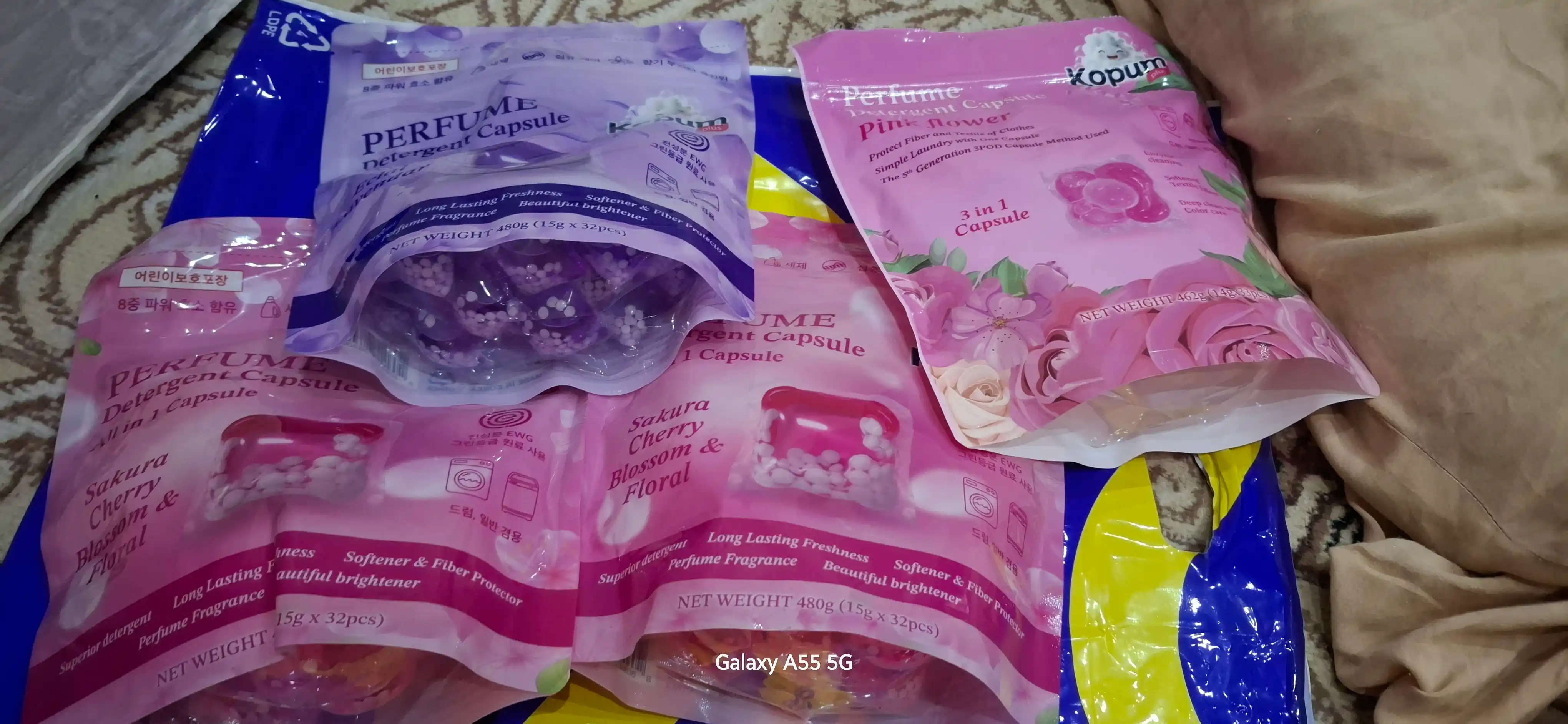Kopum Plus, kapsulalar kir yuvish uchun, xushbo'y iforli, 32/14 dona, 15 gr, Koreya