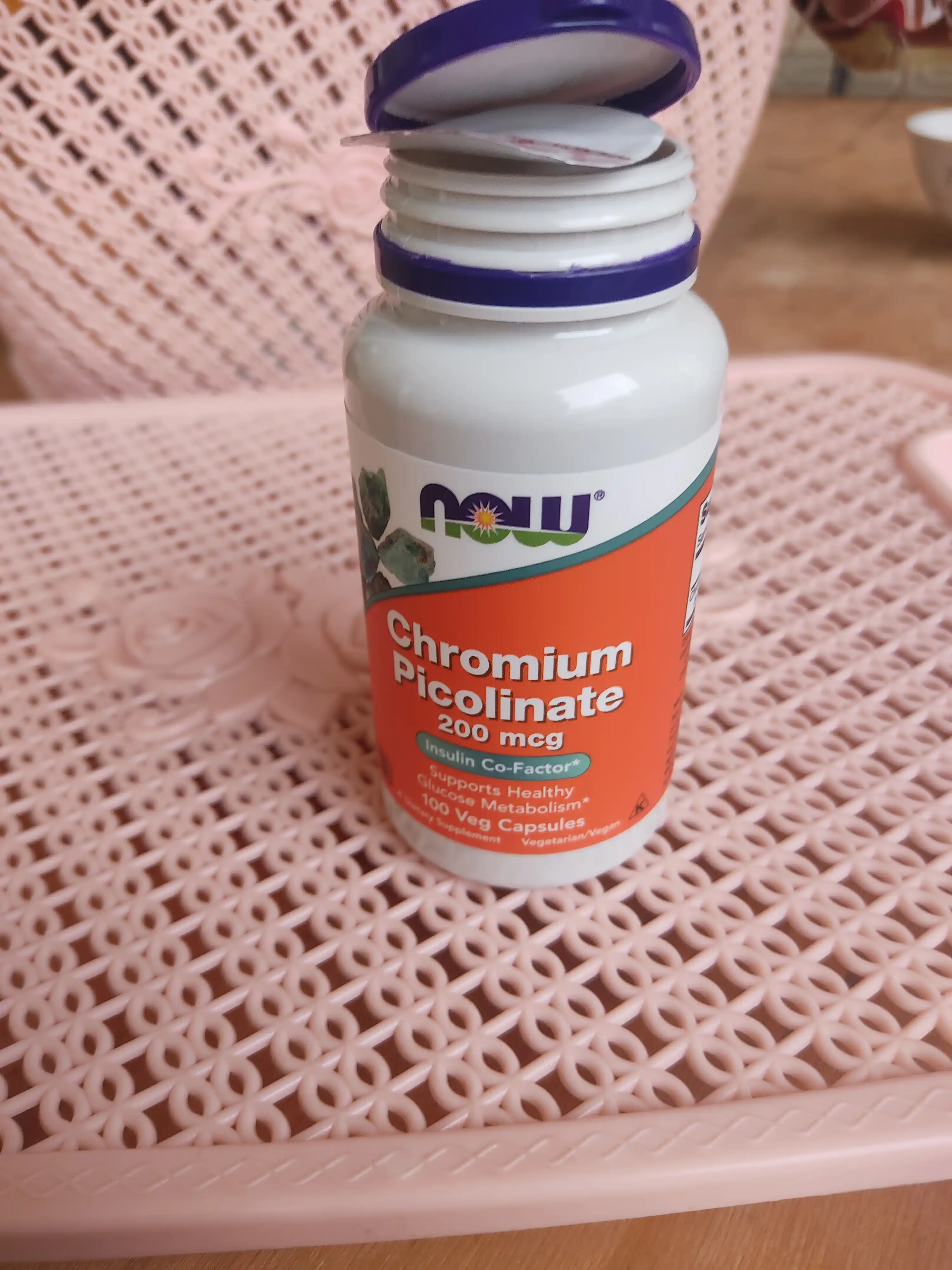 Now Foods, Хром пиколинат, 200 мкг, в капсулах, Халяль