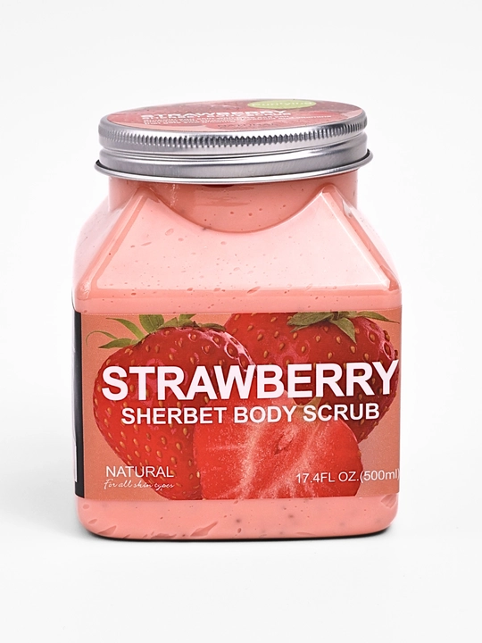Скраб для лица и тела Wokal Sherbet Body Scrub, с экстрактом малины и клубники, 500/350 гр