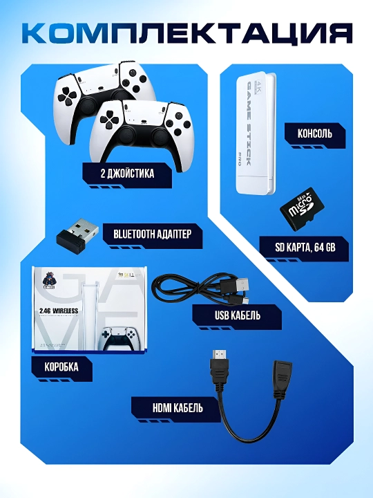 Игровая приставка M15, консоль для детей Game Stick, с 20 000 играми