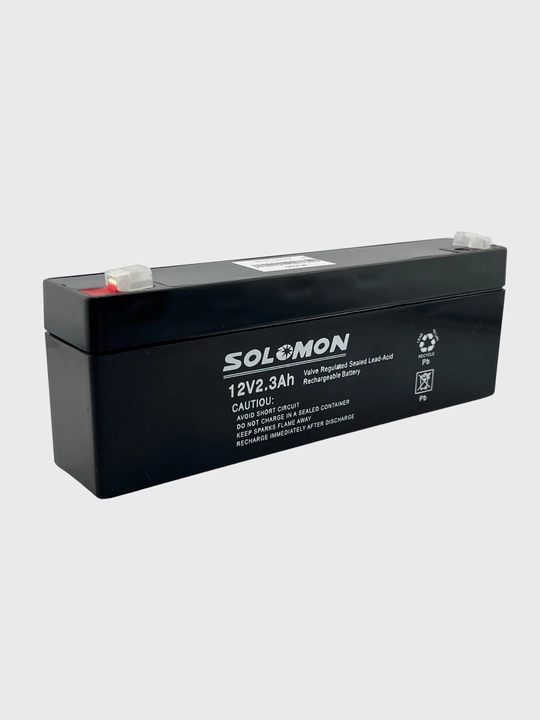 Akkumulyator SOLOMON 12V 2.3Ah F1/T1 UPS, tarozilar, radiomashinalar, AGM batareyasi uchun