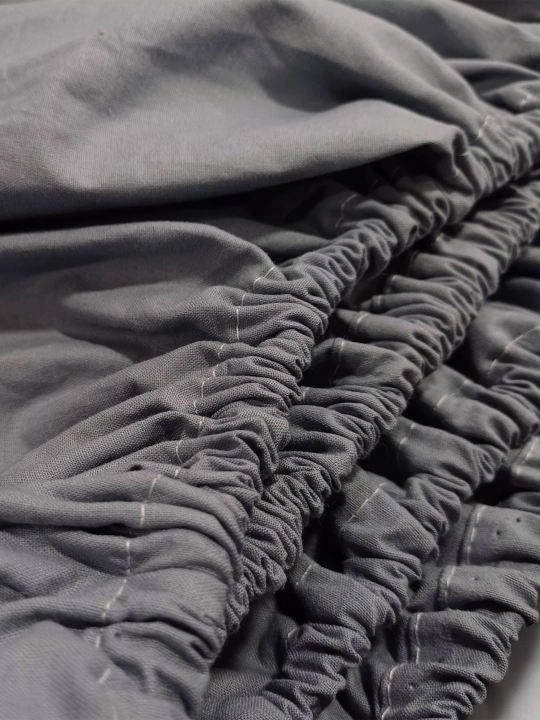 Простыня на резинке Linens, Серая, 140x200x25 cм - 4170