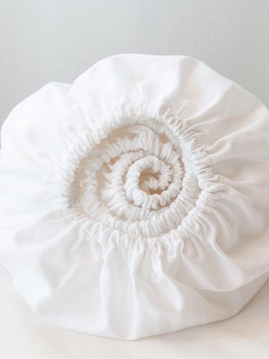 Простыня на резинке Linens, Белая, 90x200x25 cм - 4164 - 