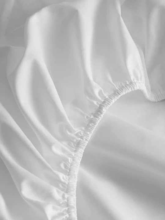 Простыня на резинке Linens, Белая, 90x200x25 cм - 4164
