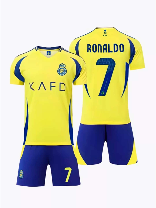 Bolalar futbol formasi Ronaldu 7, futbolka va shortik, o'g'il bolalar uchun