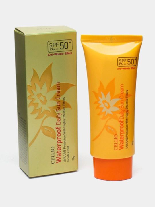 Солнцезащитный крем, крем от загара, водостойкий, SPF 50+PA+++, 70 мл