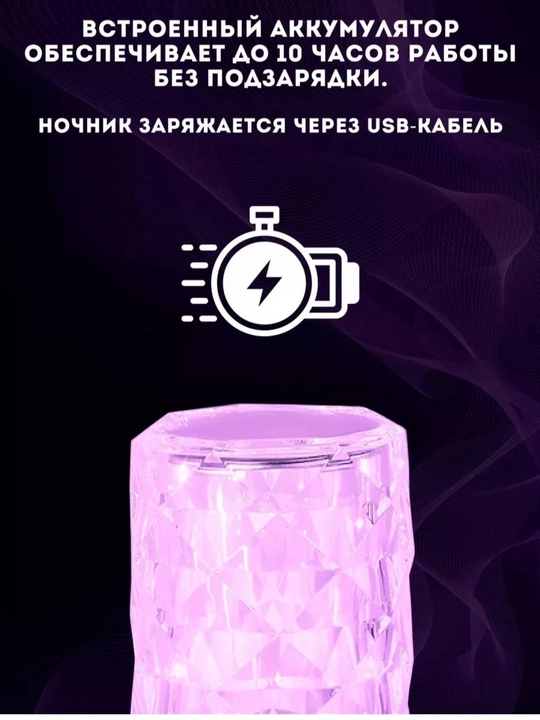 Stol tungi chiroq, sensorli panelli, kristalli yorug'lik, diodli, LED