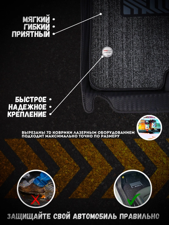 7D gilamchalar, Evakor gibridi, Chevrolet Spark, avtomobil uchun, to‘liq to‘plam