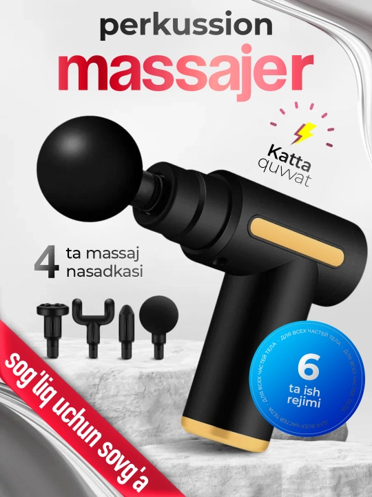 Massajor apparati, bel, tana, oyoq, qo'l va bo'yin massaji