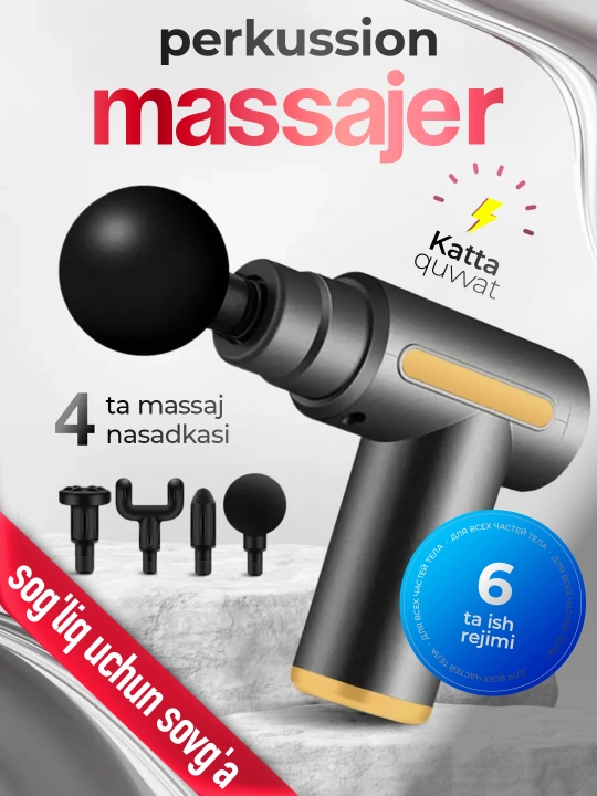 Massajor apparati, bel, tana, oyoq, qo'l va bo'yin massaji