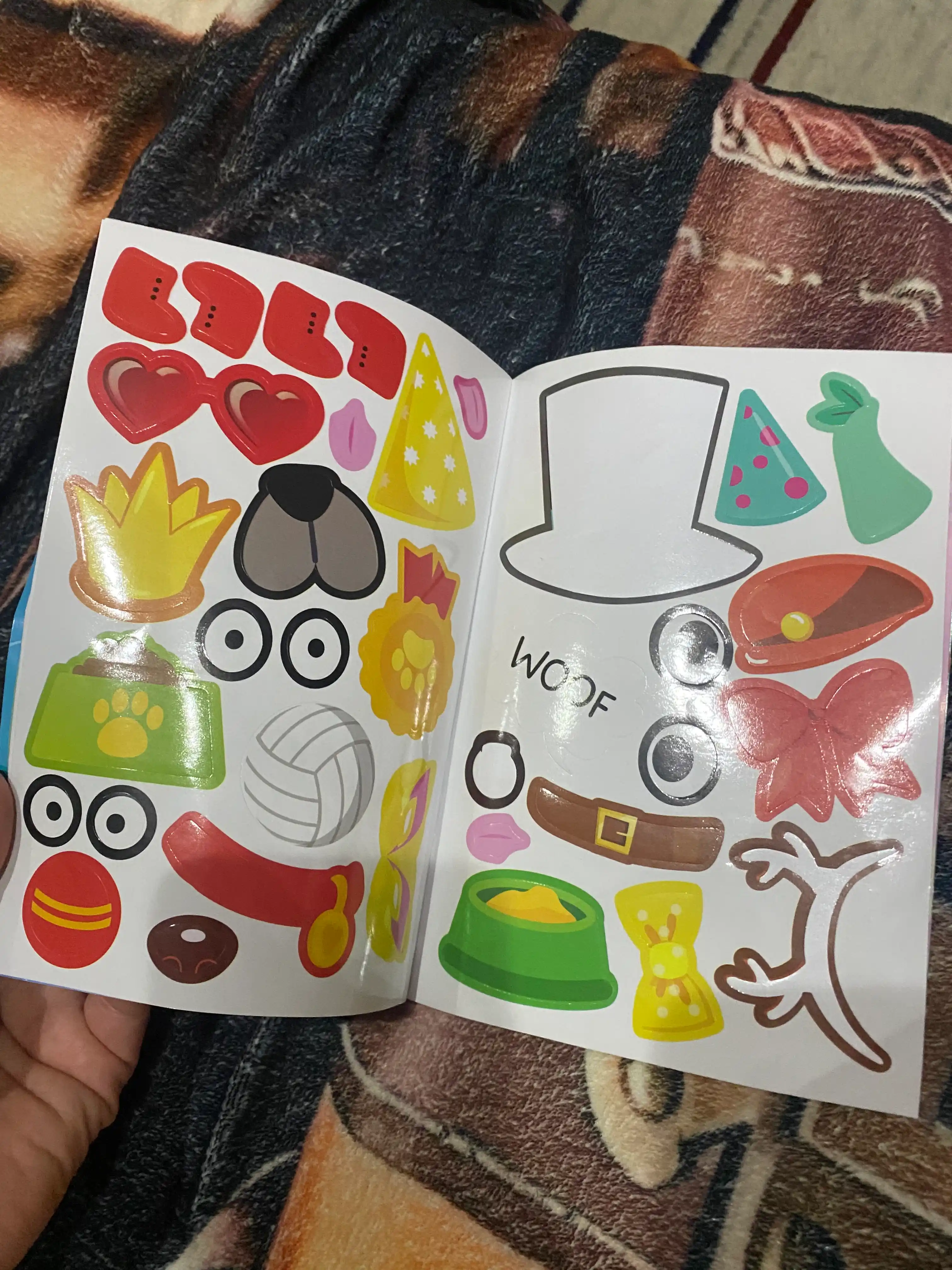 Stikerli kitob, 3-6 yoshli bolalar uchun, Uy hayvoningizni yarating, 75 ta stiker