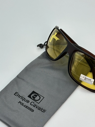 Солнцезащитные очки мужские, мужские Enrique Cavaldi Polarized + чехол — EYEREST-CAVALDK-ЖЕЛТ