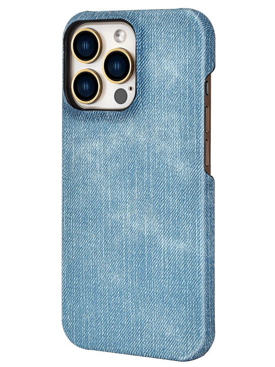 IPhone mobil telefoni (13-14-15-16)/pro/pro max uchun djinsi matodan retro g'ilof