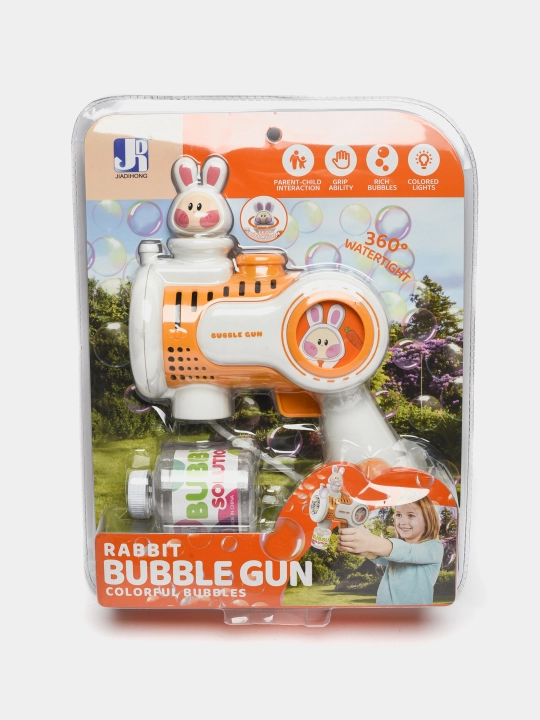 Sovun pufaklari generatori bolalar uchun, batareyali BUBBLE GUN