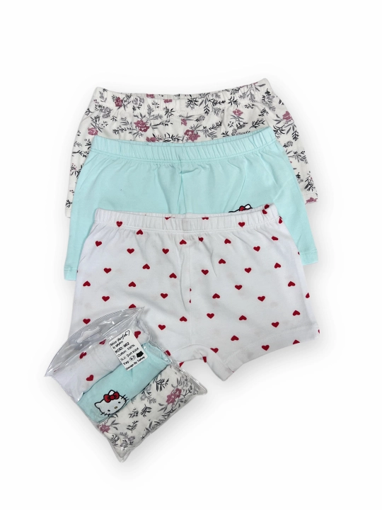 Детские хлопковые трусики-шортики для девочек 3шт