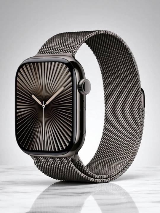 Apple Watch Series 10 – Po‘lat korpusli va titan Milan uslubidagi bilaguzukli aqlli soat - 