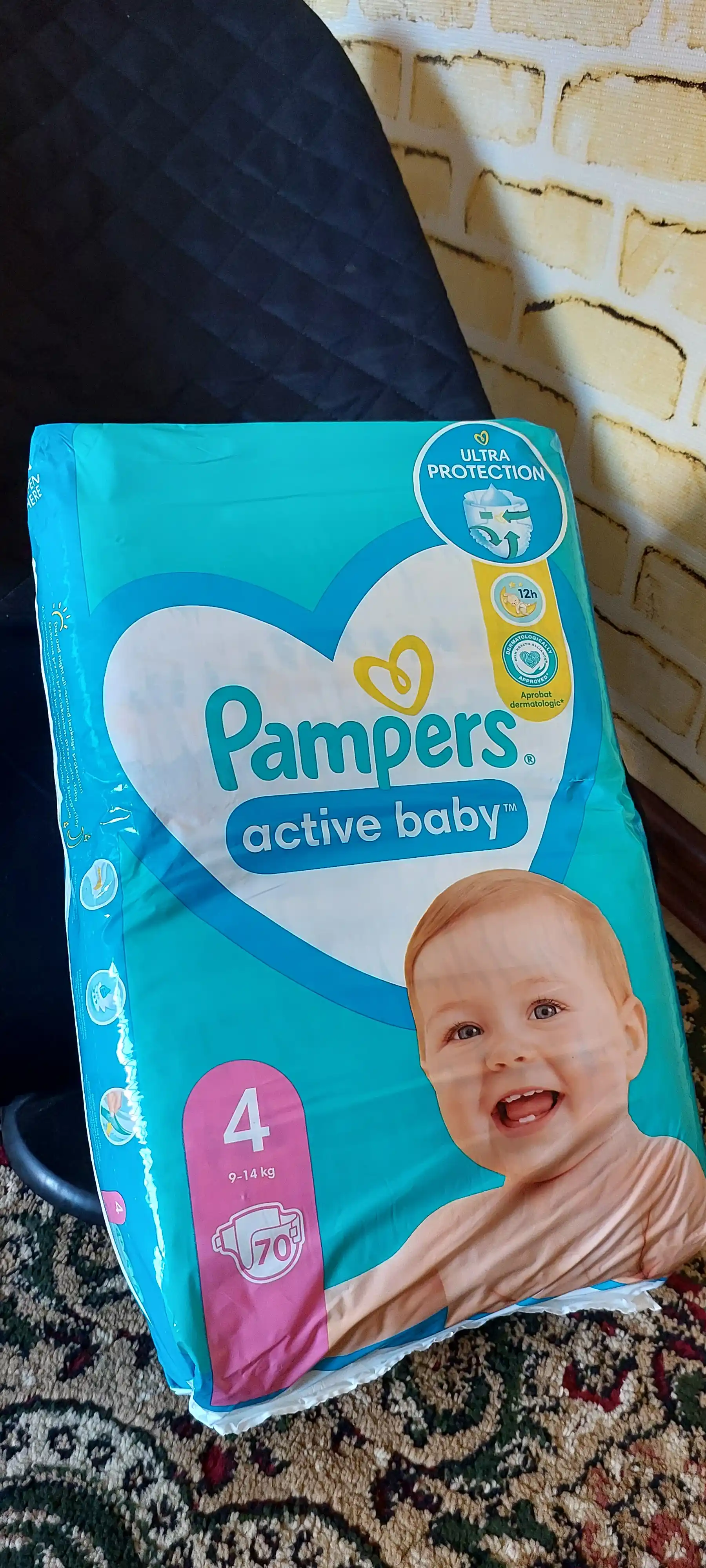 Подгузники для детей Pampers Active Baby, 4 размер, 9-14 кг, 70 шт