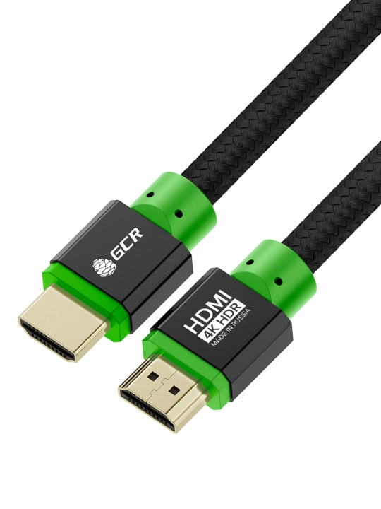 HDMI 2.0 professional kabeli GCR, 3D ekran, UHD 4K 60Hz, neylon, Apple TV PS4 Xbox uchun - 