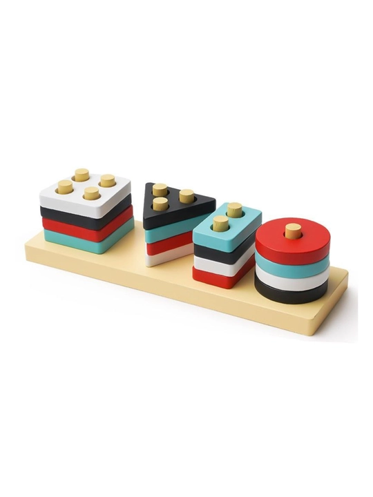 Yog'och o'quv o'yinchoq, jumboq, bolalar uchun, sorter, montessori, piramidalar