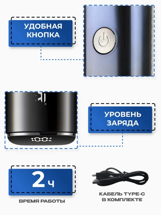 Триммер для волос и бороды, машинка для стрижки волос, бритья VGR