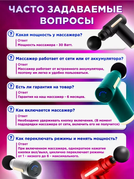 Массажер, массажный аппарат, ударный массажер для похудения тела, спины и шеи