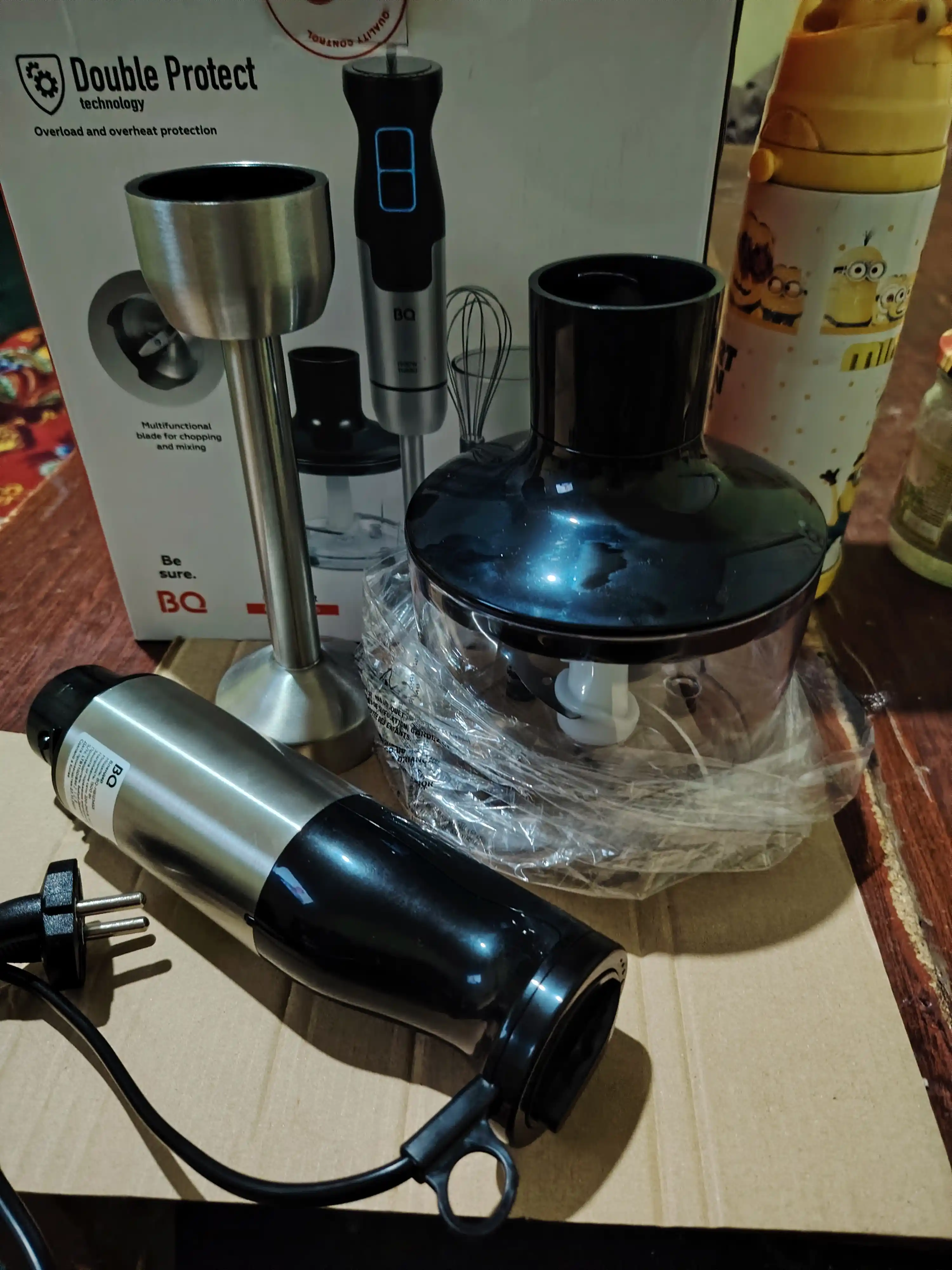 Blender BQ HB1234SS 3 tasi 1 da, 1500 Vt, Turbo rejim, mikser, maydalagich