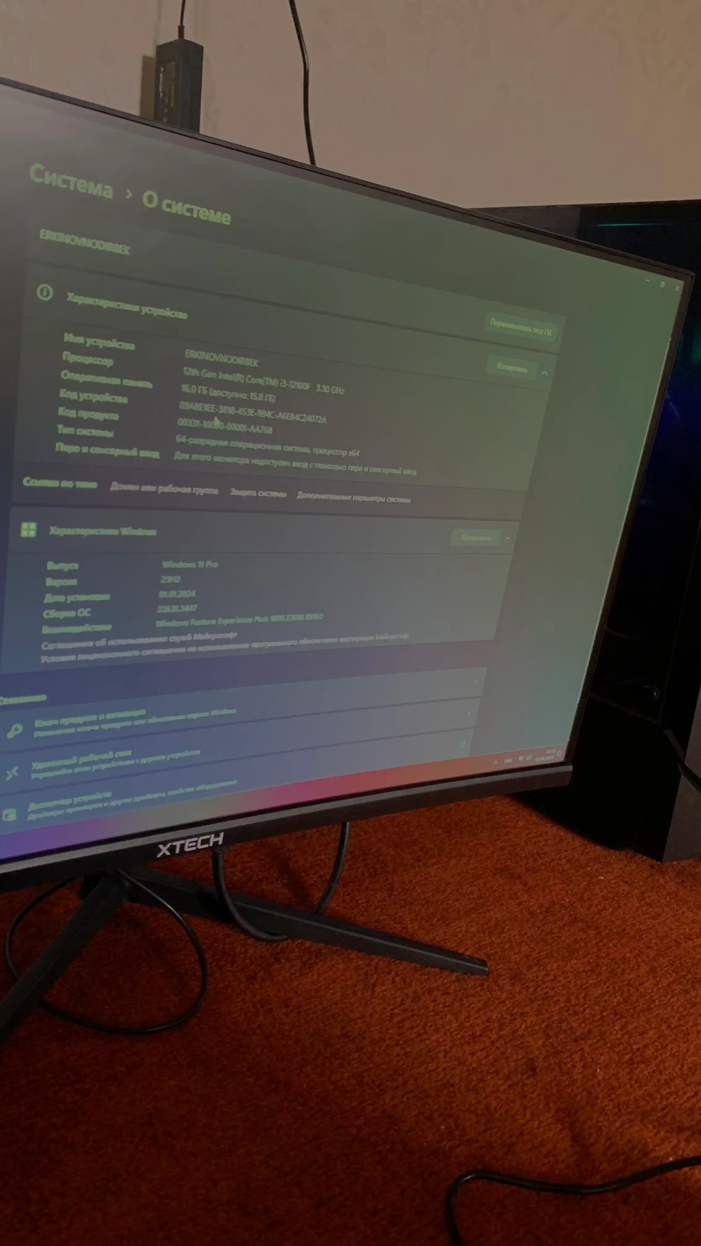Core i5 12400F o‘yin kompyuteri, 16GB DDR4, 512 GB SSD NVMe, RTX5050 8GB, RTX3060 12GB