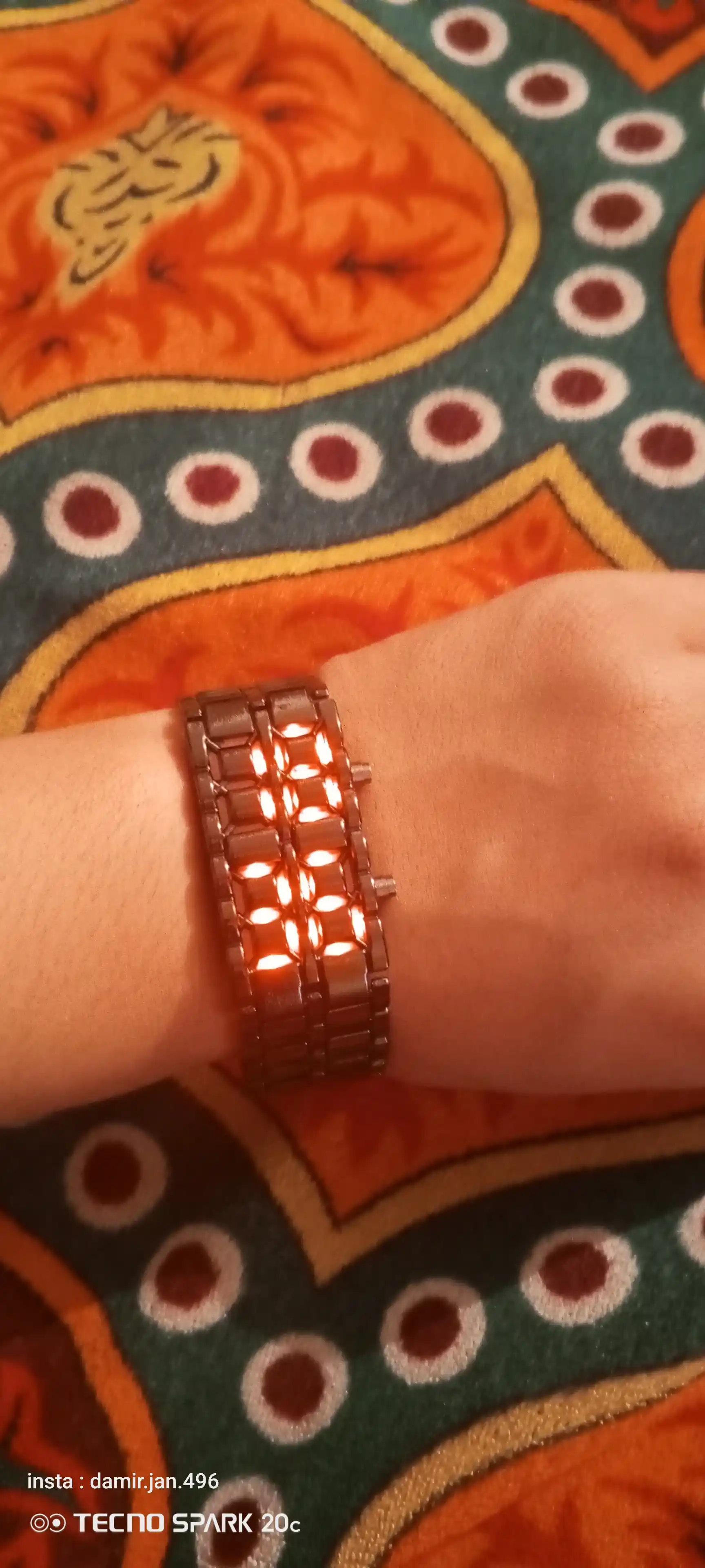 Часы браслет мужские, наручные, электронные с LED дисплеем