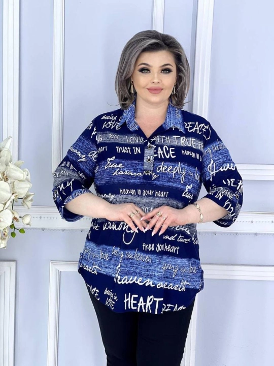 Ayollar bluzkasi, katta o‘lchamlari 50-60