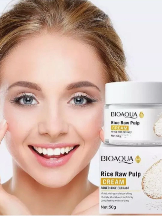 Yuz uchun krem, guruch ekstrakti bilan, Bioaqua 50gr - 
