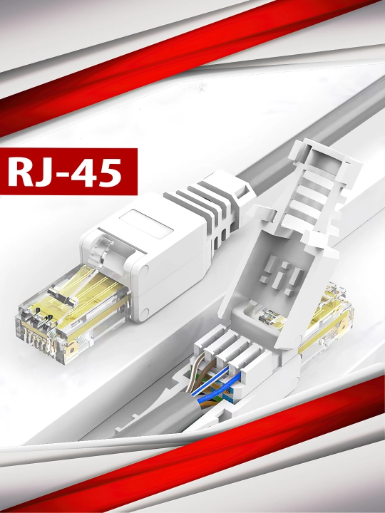 Разъём RJ45 CAT6 без обжима – быстрое соединение без инструментов