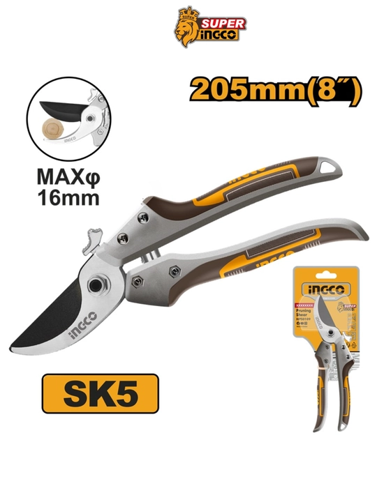 Секатор Ingco HPS0308, 205 мм - 