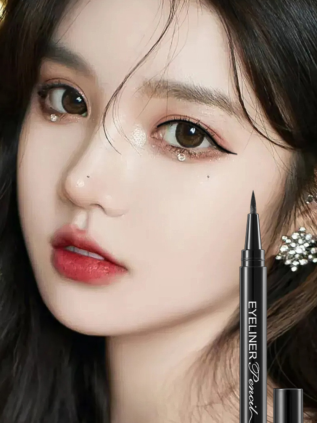 Фломастер для подводки глаз SVMY и EYELINER, 2 в 1, водостойкий