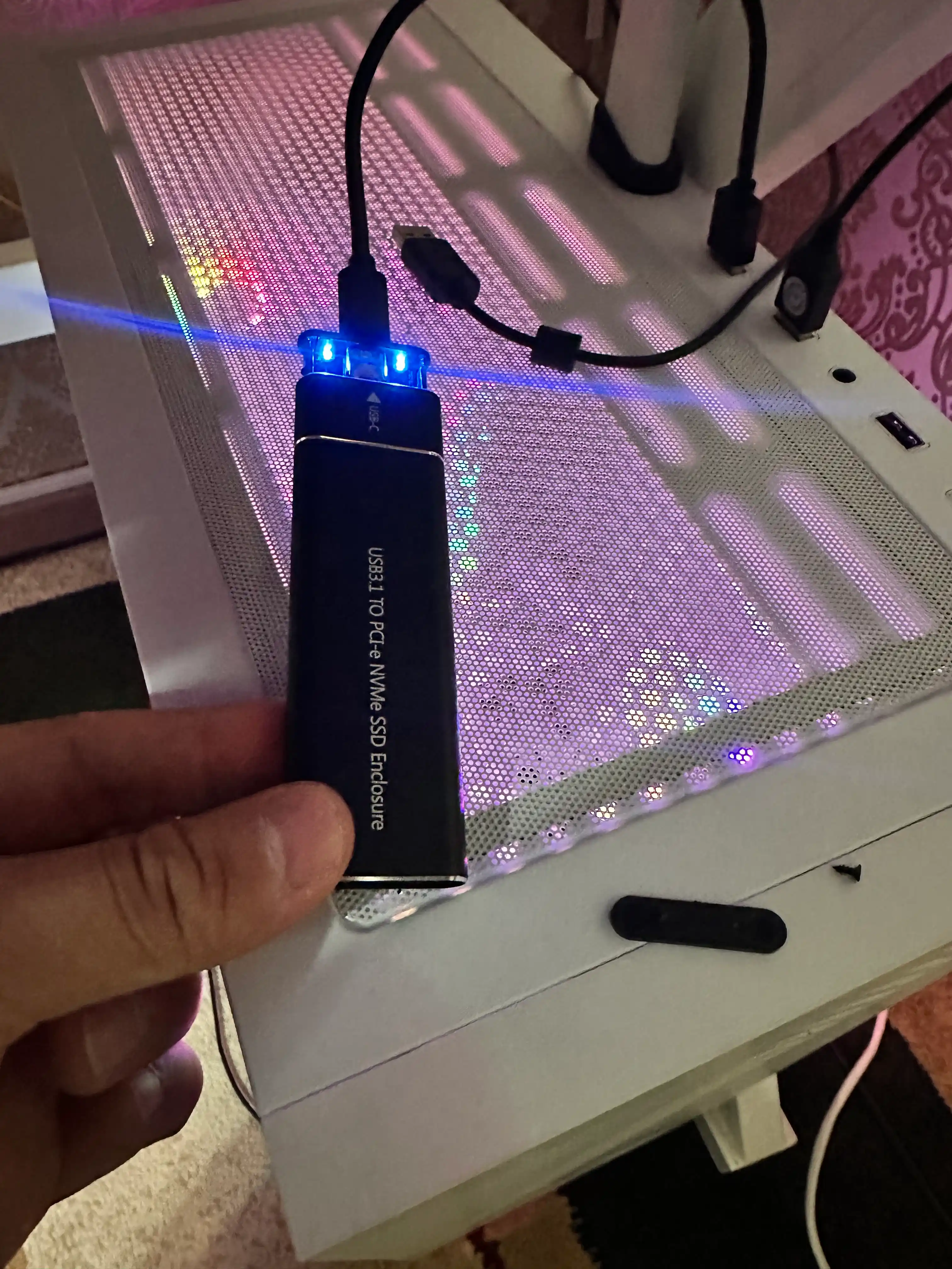Корпус для SSD с M.2 на USB 3.1 USB-Type-C, NVMe переносной корпус для SSD